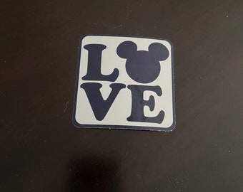 LOVE Mickey Head - Vinyl Quality Sticker