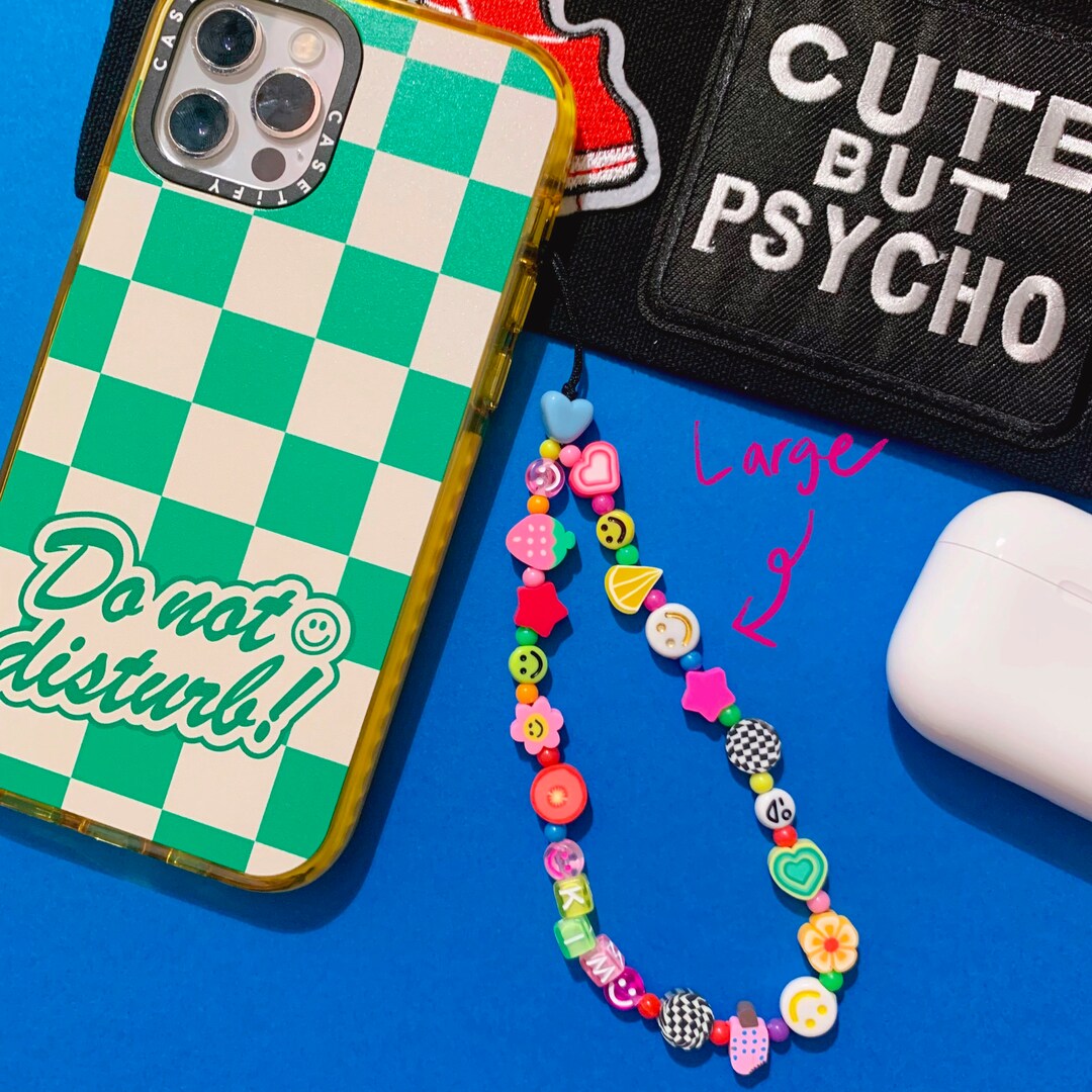 Y2k Phone Charm Y2k Beaded Phone Strap Custom Beaded Phone Strap Beaded