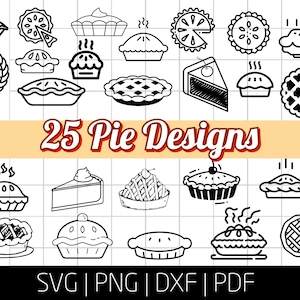 Desenhos SVG de tortas fofas, silhuetas de outono e gráficos Cricut, clipart de abóbora de Ação de Graças para presentes personalizados, PNG para projetos DIY