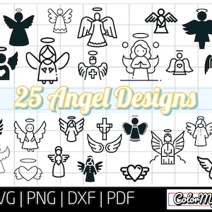 Angel SVG designs, Winter Season Silhouette & Cricut graphics, Christmas clip art for personalized gifts, PNG for DIY projects