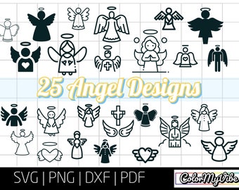 Angel SVG designs, Winter Season Silhouette & Cricut graphics, Christmas clip art for personalized gifts, PNG for DIY projects
