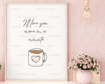 Modern Coffee Wall Art Printable - Kitchen Decor - Digital Download