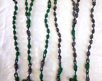 His & Hers Two Color Bow-Tie Twine Rosary