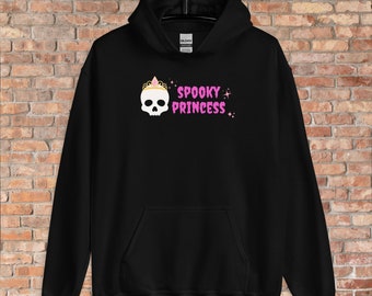 Spooky Princess Unisex Hoodie from Midwestern Spookster - Pastel Goth, Casual Goth, Gothic, Skulls