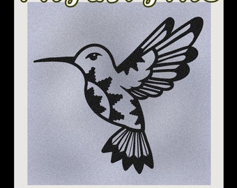 Navajo Basket Humming Bird SVG and PNG Digital File