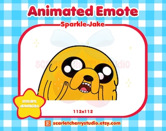 Sparkle Jake Adventure Time Animated Emote for Twitch Streamers, Discord, YouTube, Kick | Jake the Dog Emotes | Stream Alerts