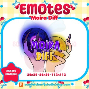 Emote de Moira Diff para streamers de Twitch, Discord y YouTube / Emotes de Overwatch