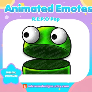 R.E.P.O Horror Game Robot POP Animated Emote | Digital Download | Cute Emotes | Funny Emotes | Scary Emotes | Multicolor | R.E.P.O