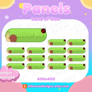 x15 Land of Ooo Twitch Panels | Panels for Streamers, Panels for Twitch, Adventure Time Overlays