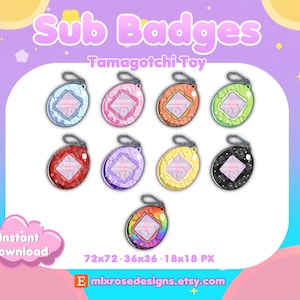 Tamagotchi Toy Sub/Bit Badges - Twitch - Discord - Stream