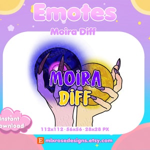 Emote Moira Diff Overwatch per streamer Twitch, Discord, YouTube / Emote Overwatch