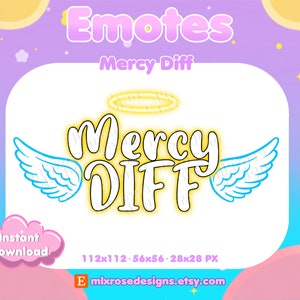 Mercy Diff Overwatch Emote for Twitch Streamers, Discord, YouTube | Overwatch Emotes, Mercy Emotes, Twitch Overlays, Panels, Alerts