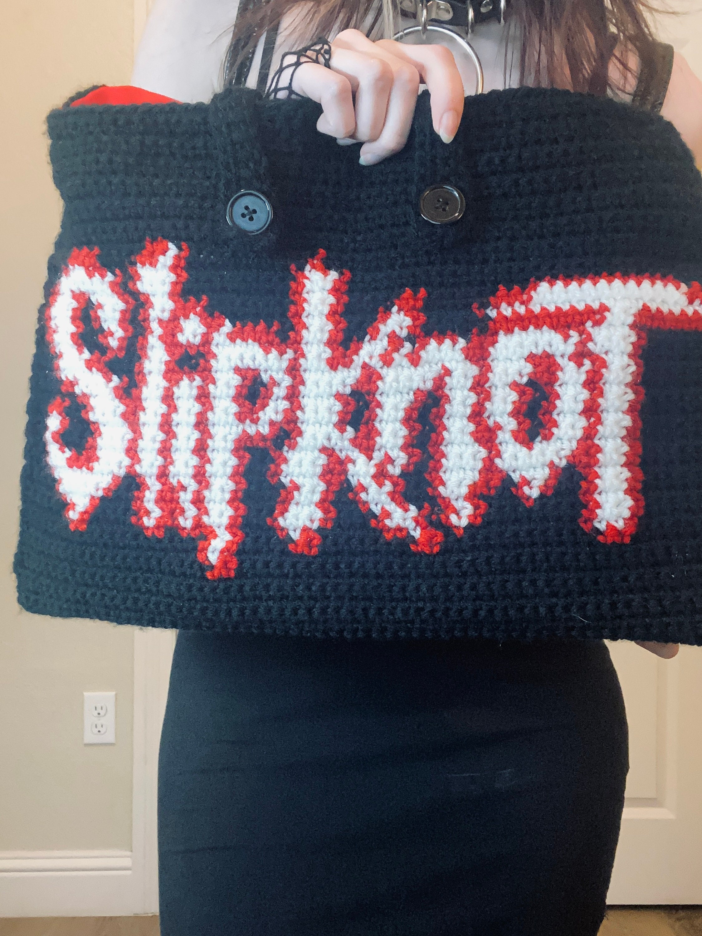 Slipknot Inspired Logo Crochet Mall Goth Bag | PREORDER