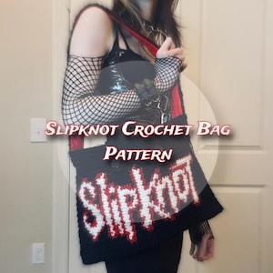 Slipknot Inspired Logo Crochet Bag Pattern | Numetal, Metal, Alternative, Mall Goth