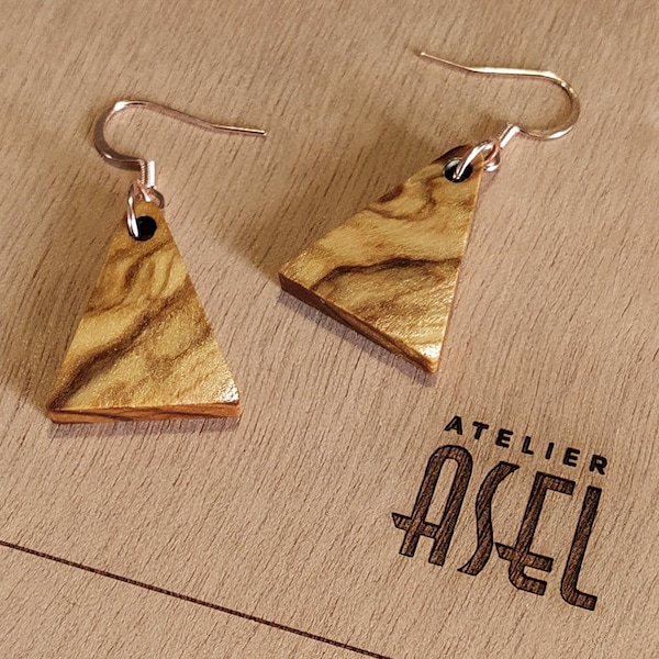 ORIA - Boucles d'oreilles artisanales en bois - Atelier Asel