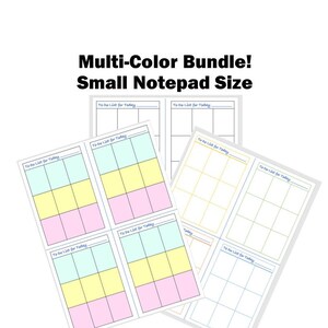 STICKY NOTES NOTEPAD, Daily Notepad, Color Notepad, Black and White Notepad, Take-along Notepad, Small Notepad