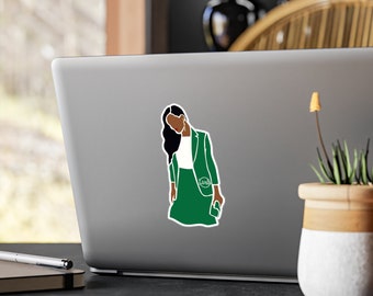 Links Inc. Link Lady Kiss-Cut Vinyl Decal Sticker Link Member Stickers Green & White 1946