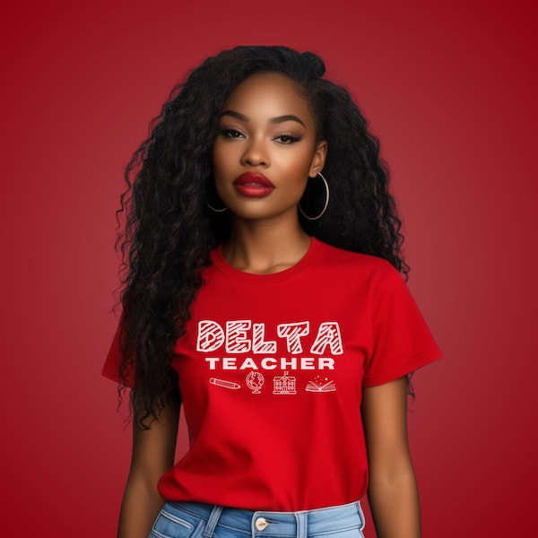 Delta Sigma Theta Sorority Inspired DST Teacher T-Shirt Back-to-School Shirts 1913 Divas Educators Teacher Gifts