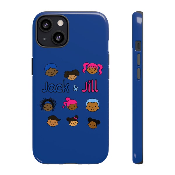 Jack & Jill Inc Inspired Cool Kids Cell Phone Case Techie Phone Case Technology Tools Gifts for Her Pink and Blue