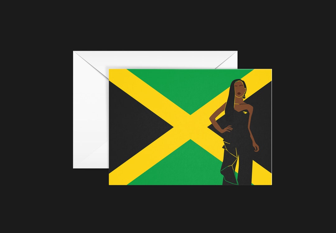 Jamaican Lady Note Cards Jamaica Notecards jamaican Greeting Cards