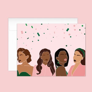 Alpha Kappa Alpha Greeting Cards, AKA Cards, Greeting Card, aka 1908 gifts, aka soror gift, akaversary gift probate. stationery