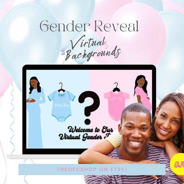 Gender Reveal Zoom Background Etsy Finland