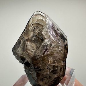 Smoky Quartz Glassy Fenster Brandberg Amethyst specimen with amazing clarity, light purple phantoms, Clay inclusions, Brandberg Mts. Namibia