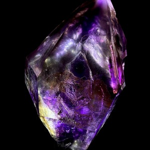 ENHYDRO  90+ Gram Namibia, Gobobosebberge Mtns. Flower Mine Amethyst Scepter, Large Mobile Enhydro, Skeletal Faces, and Hematite Inclusions
