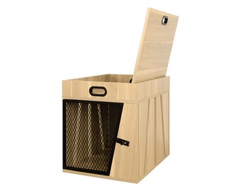 Premium Penny Dog Pet Crate: Lucky Kennels' Handcrafted Wooden Crate for Stylish and Secure Canine Comfort, Ideal for Small to Medium Breeds