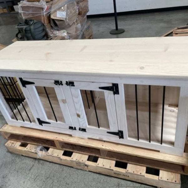 End of Run Sale - Double Dog Kennel/Custom Kennel/Handmade Kennel/Dog Bed/Dog Crate Furniture/Pet Furniture/ Handcrafted Wood