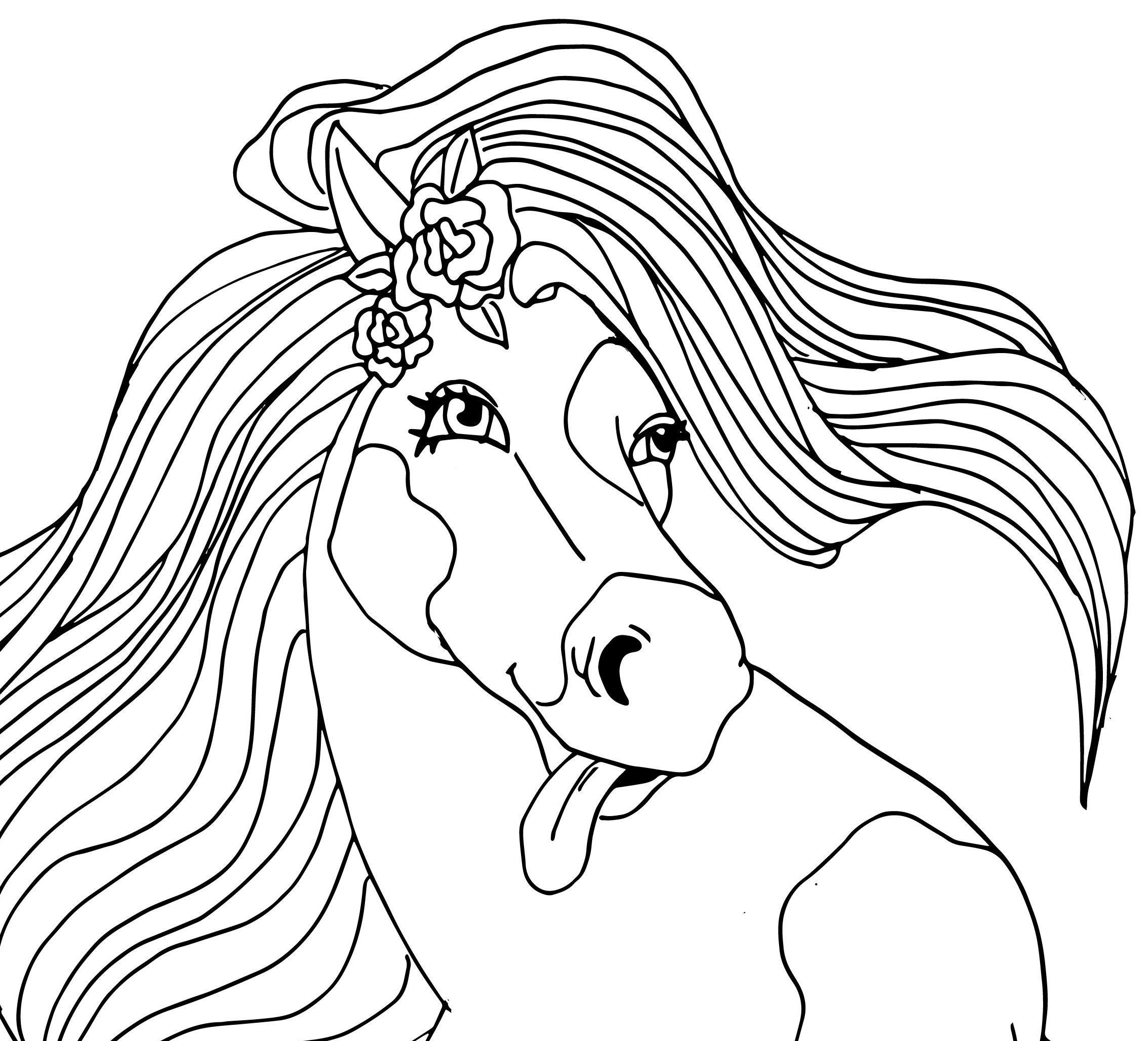 Cute Horse Downloadable Coloring Page - Etsy