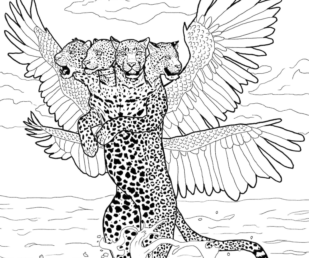 Daniel's Beast Animal Hybrid Downloadable Coloring Page - Etsy