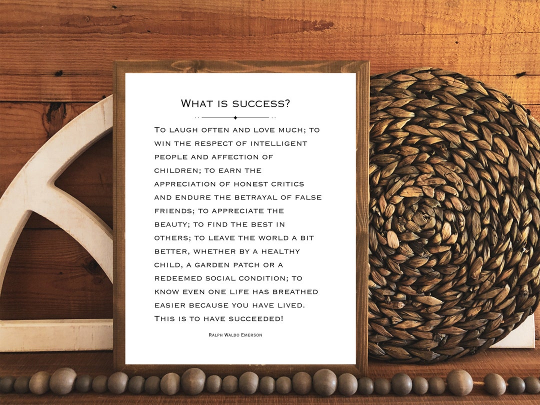 Ralph Waldo Emerson Poem Print: What is Success Poem | Printable Home ...