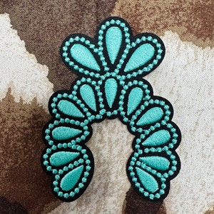 Turquoise Iron On Patch