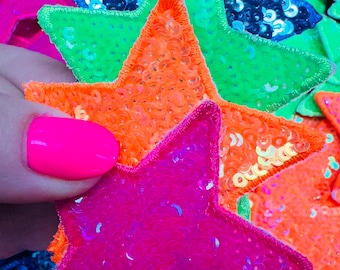 Sequin Star Iron on Patch
