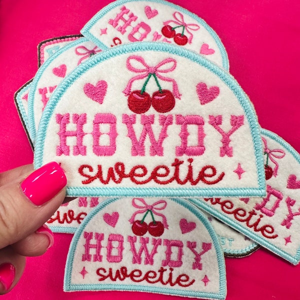 Howdy Sweetie Embroidered Iron on Patch