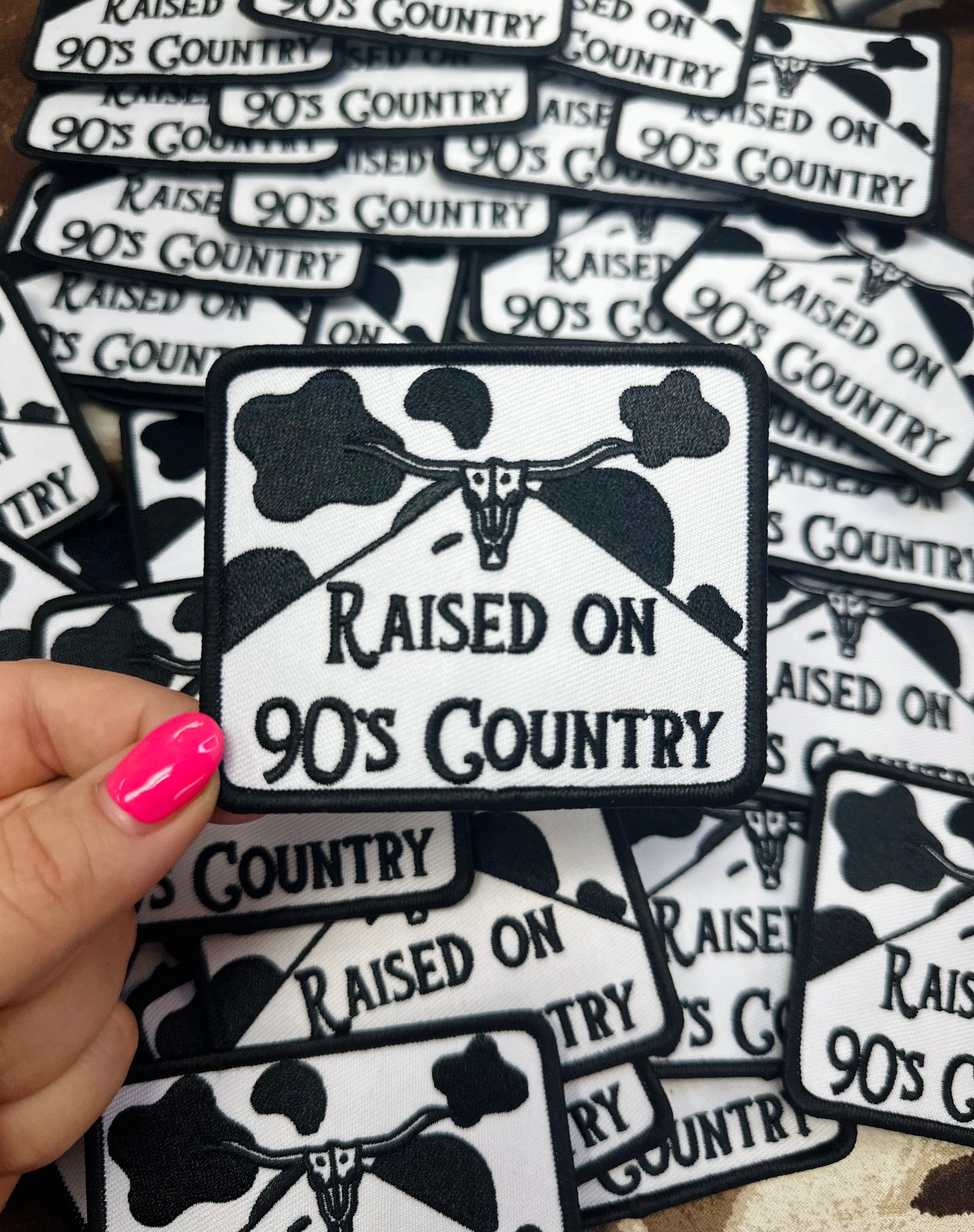 Raised on 90s Country Iron on Patch - Etsy