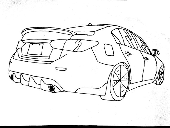 Infiniti Q50 Coloring Page  Etsy