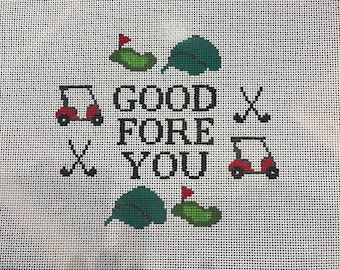 Good Fore You Golf Needlepoint Canvas