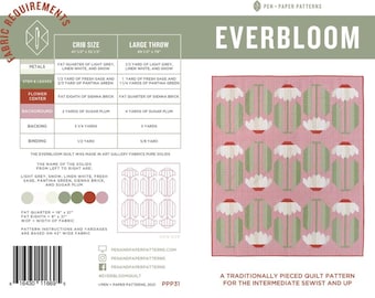 Everbloom-quiltpatroon: pen- en papierpatronen