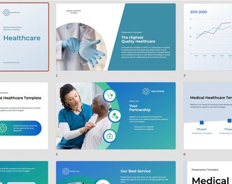 PowerPoint Template for Healthcare | Blue PowerPoint Presentation Template | powerpoint template business