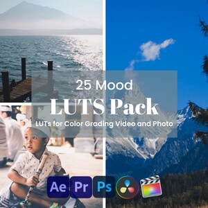 25 LUT preimpostate per video e foto/luts per paesaggio/luts vlog/Premiere Pro/luts Photoshop/CUBE/luts fcpx Color Adobe Premiere