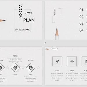 PowerPoint Template for Business Present | Black and White, Minimalism PowerPoint Presentation Template | powerpoint template business