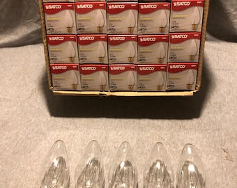 2 New 40watt Incandescent Clear Flame Light Bulbs