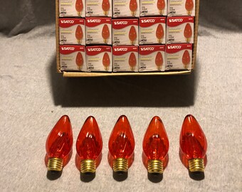 4 New 40watt Incandescent Amber Flame Light Bulbs