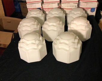 Skyscraper Vintage Milk Glass Light Lamp Globe 10 Matching Available