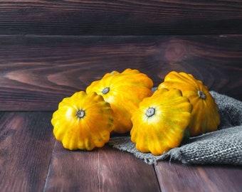 Zapiekany Patty Pan Summer Squash - Cucurbita pepo - Rzadkie warzywo Heirloom