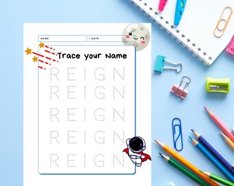 Personalized Name Tracing Worksheet - Etsy