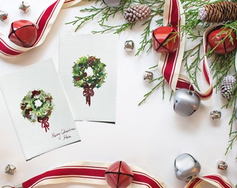 Handgemachte Aquarell Weihnachtskarten
