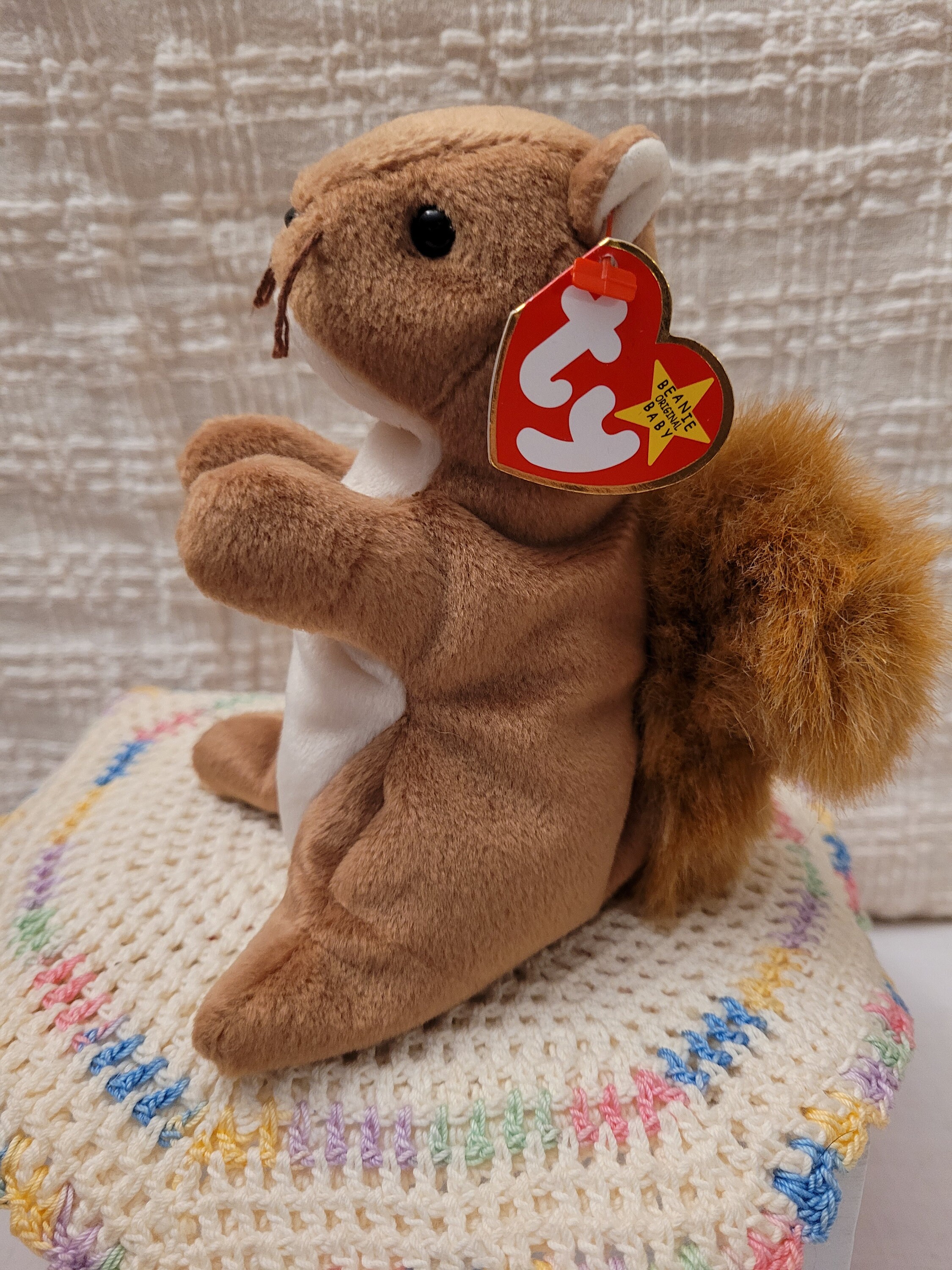 Nuts, the Squirrel Beanie Baby Original 1996 Collection/ Vintage Rare